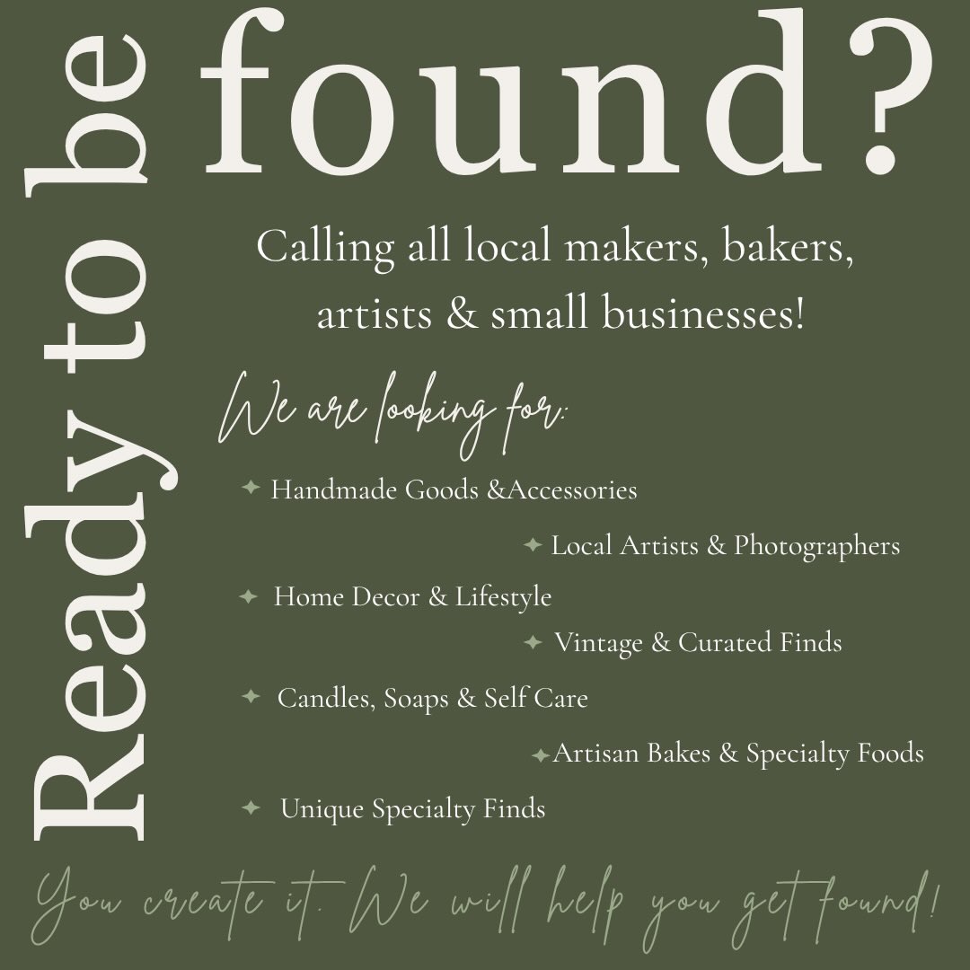 Ready to be found - calling local makers, bakers, artists and small businesses