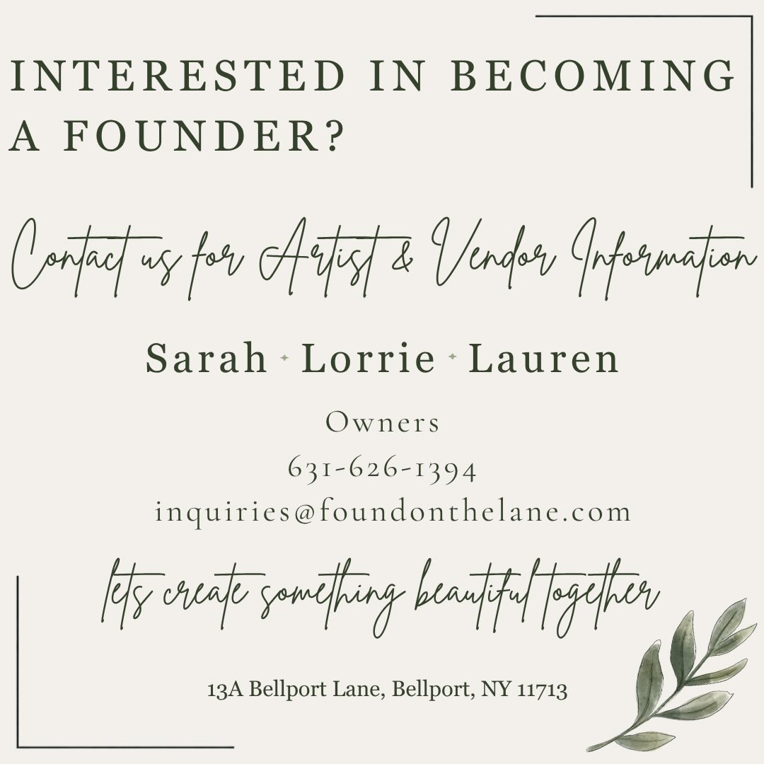Founder information - Sarah, Lorrie and Lauren, owners of found on the lane